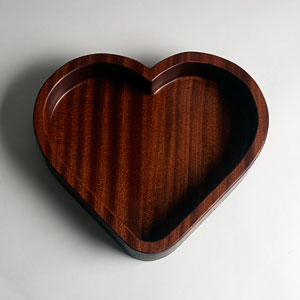 Wooden Heart Shaped Tray.