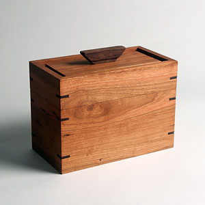 Cherry wood recipe box